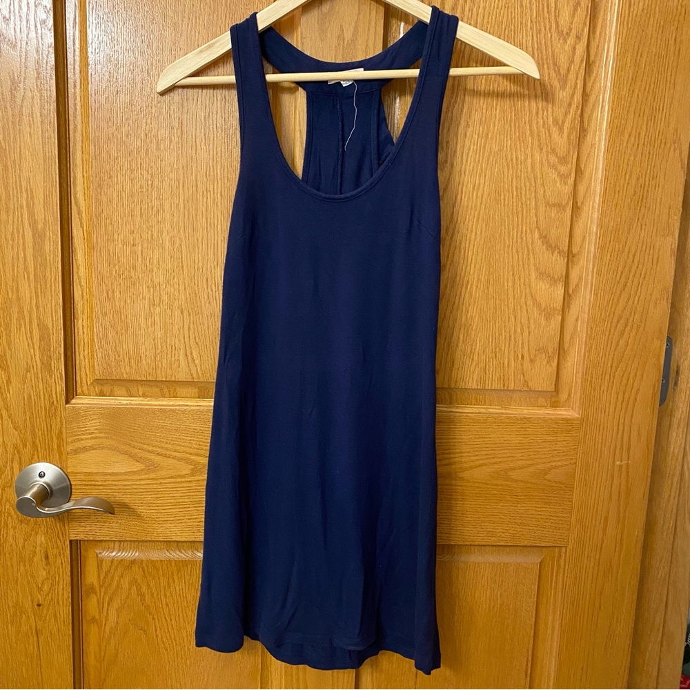 Ruffle back navy sundress by Silence + Noise Size XS
